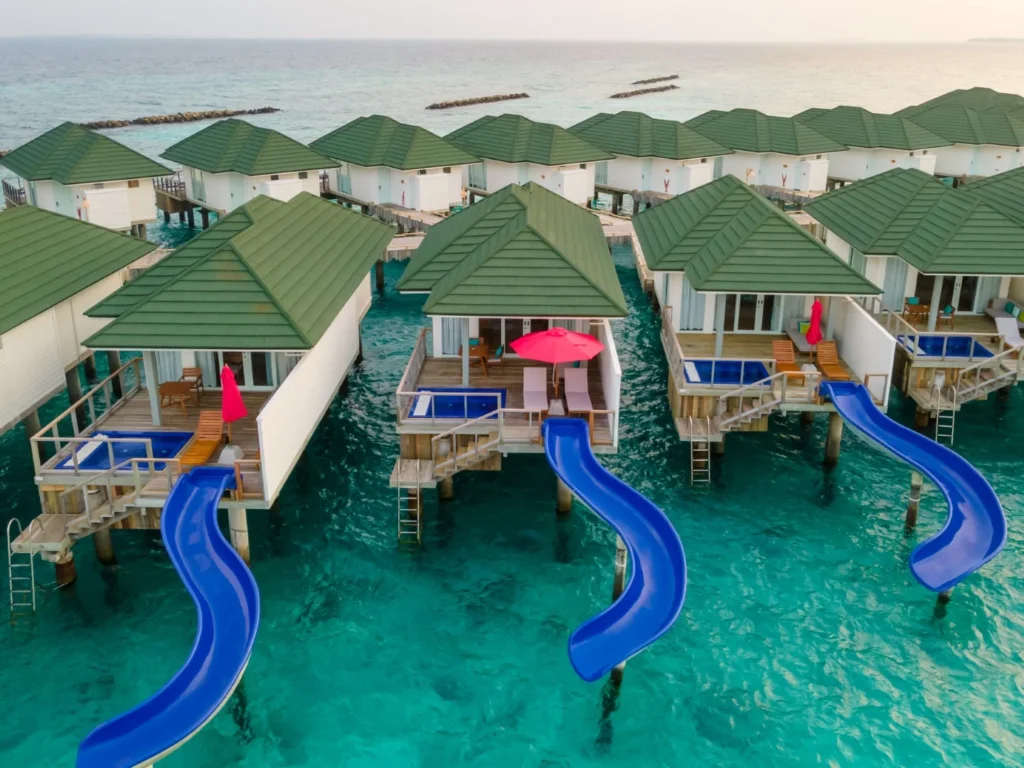 Water Villa with Pool + Slide
