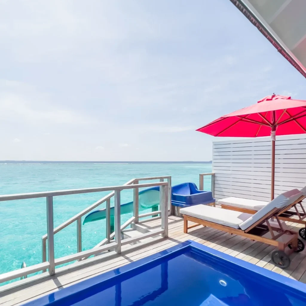 Water Villa with Pool + Slide